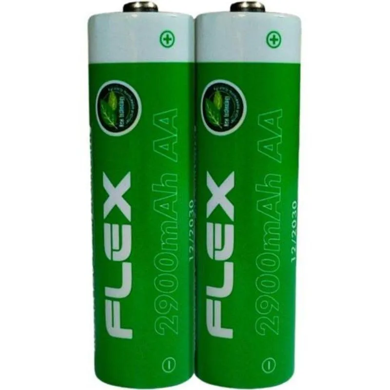 Pilha Recarregável AA 1.2V 2900mAh C/2 Pilhas Flex