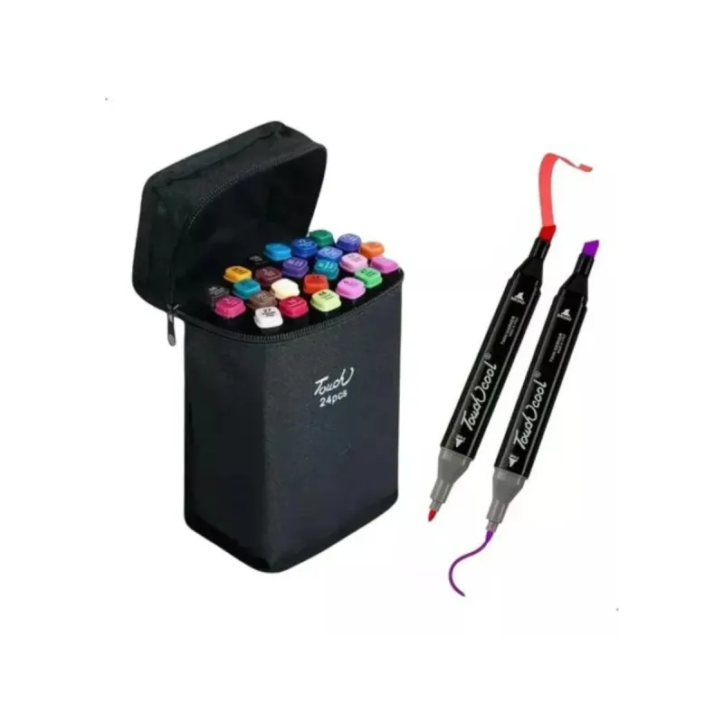 Caneta Touch Ponta Dupla com 24 Cores