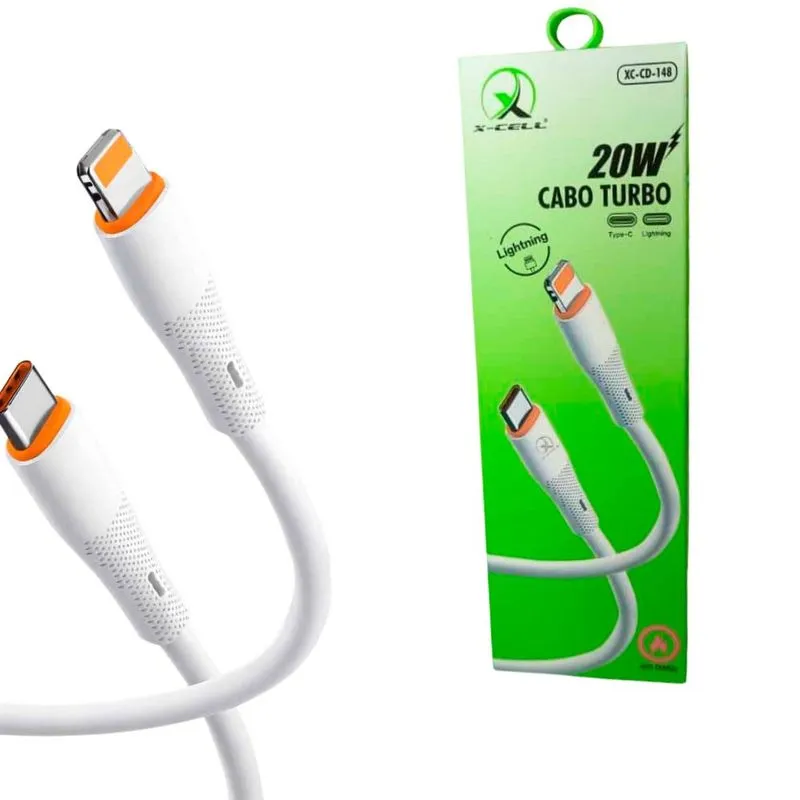 Cabo Tipo C x Iphone 20W 1 Metro Branco XCCD148 X-cell - UN