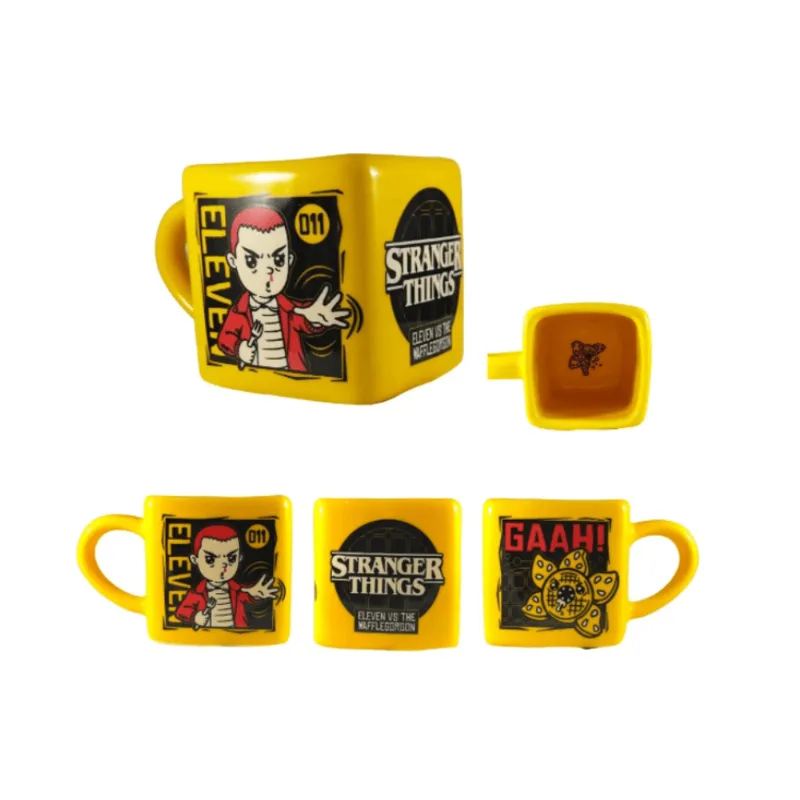 Caneca Quadrada Stranger Things Wafflegorgon Zona Criativa 19407