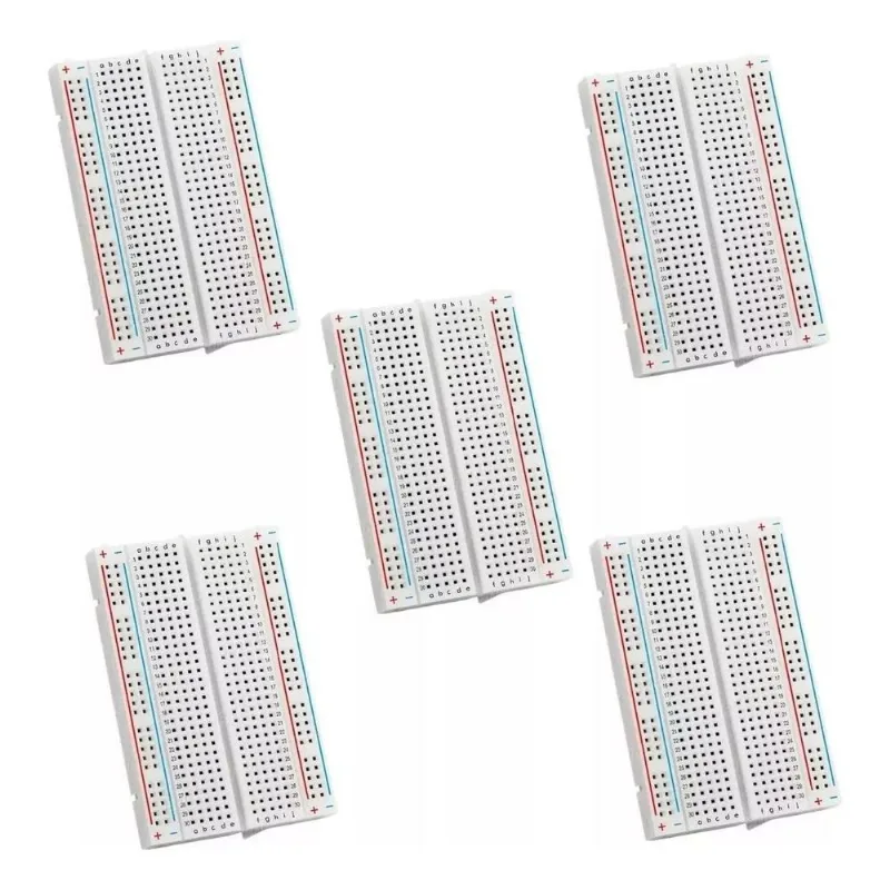 5 X Protoboard Breadboard 400 Pontos Furos Pinos