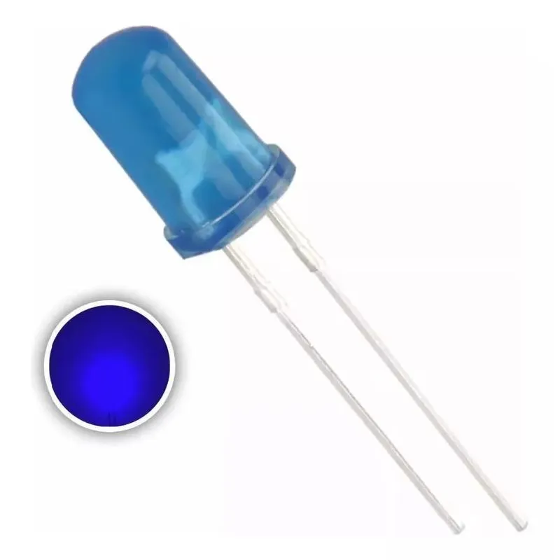 Kit 1000 Unidades - Led 5mm Difuso Azul