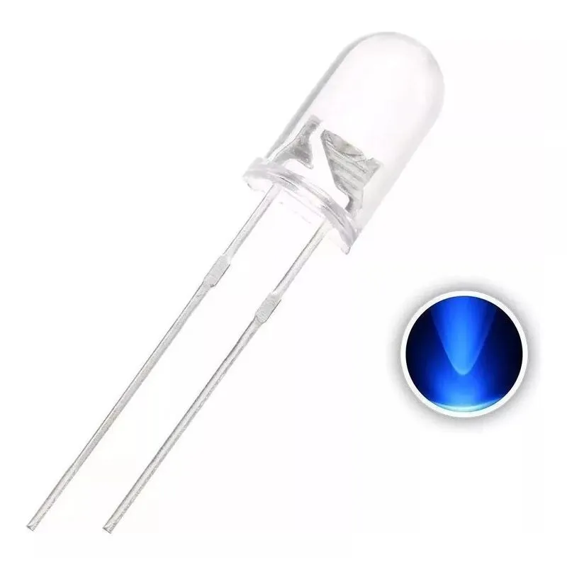 1000x Led Azul Alto Brilho 5mm (kit Com 1000 Peças)