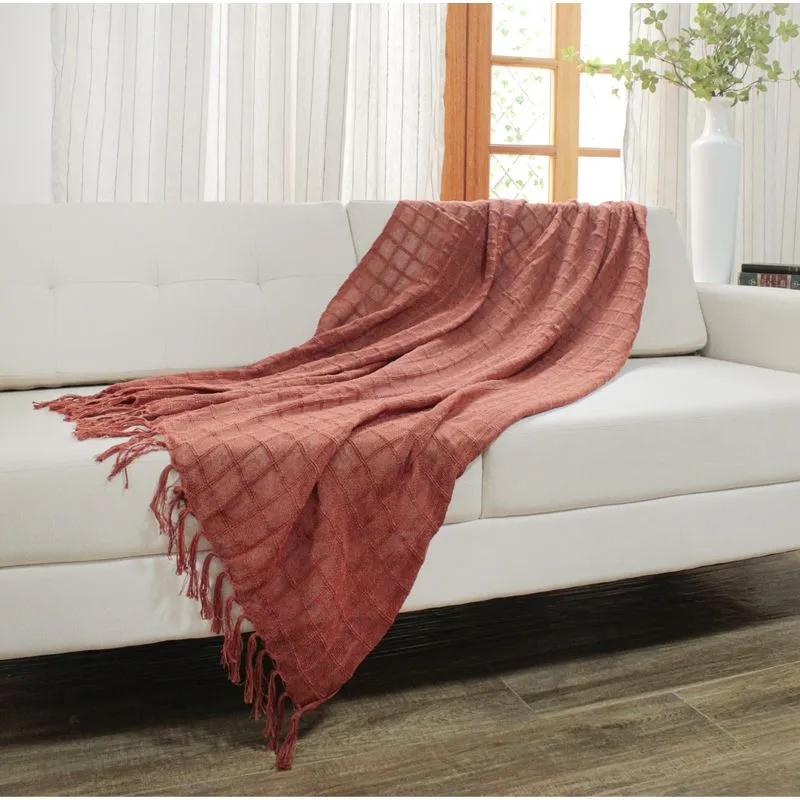 Manta Para Sofa Mineira 120x180 Terracota - Anatex
