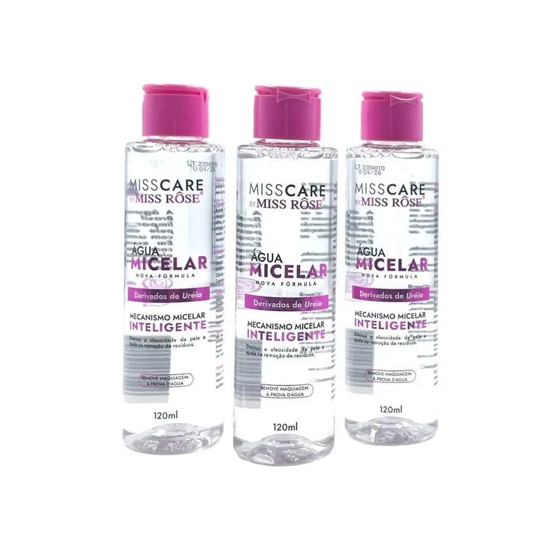 Água Micelar Inteligente 120ml C/15 Miss Rôse