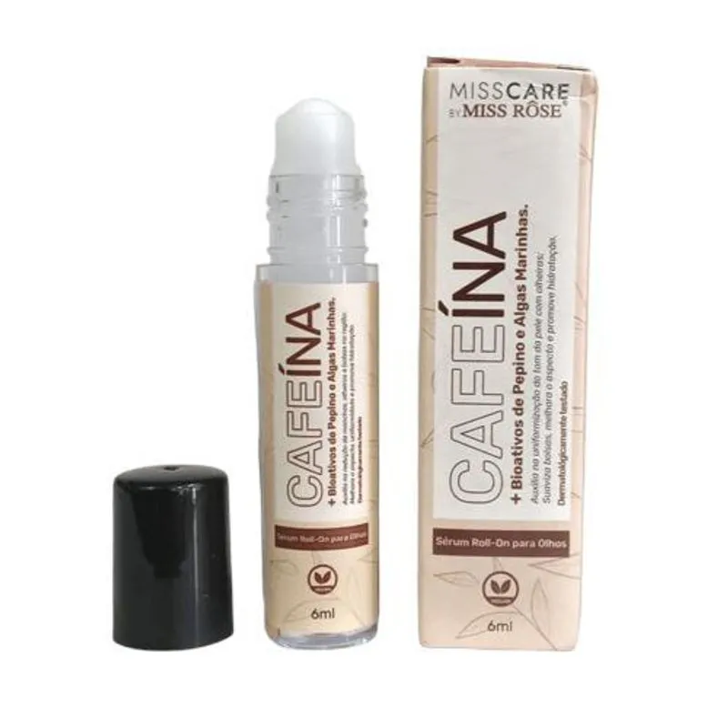 Sérum Roll-on Para Olhos Cafeina - Miss Rose 6ml