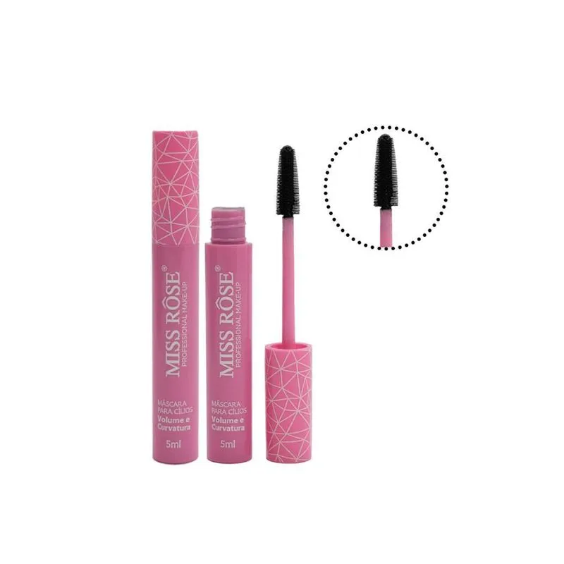 Mascara De Cilios Miss Rose Volume E Curvatura 5ml 1un