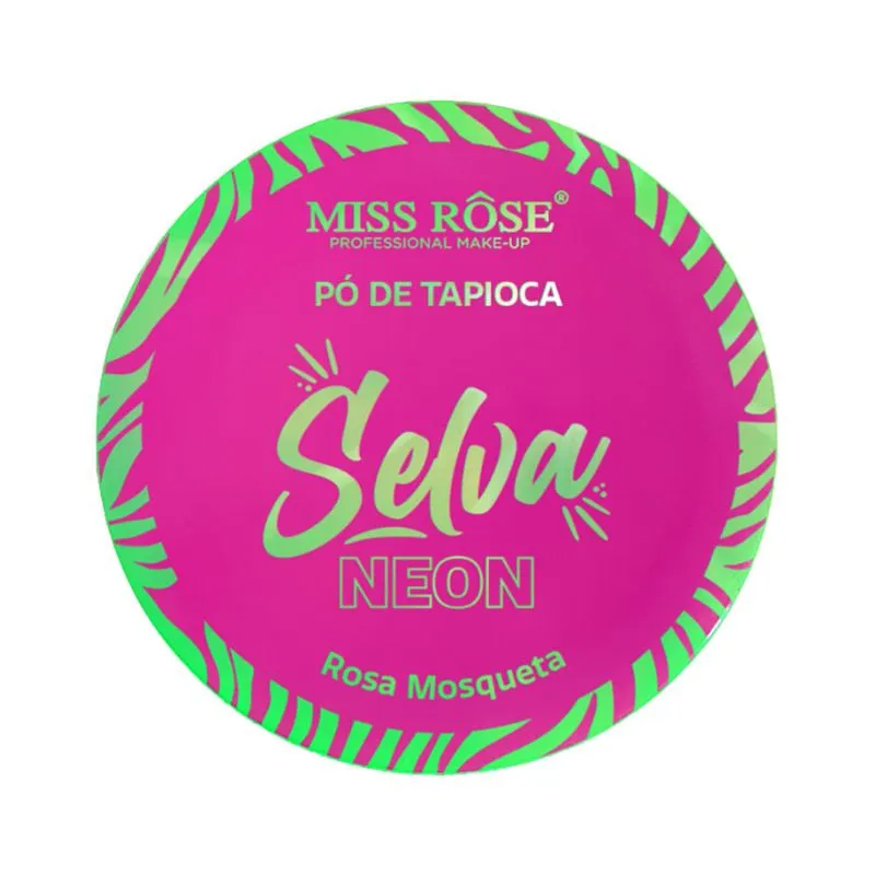 Pó Solto De Tapioca Miss Rôse Selva Neon Rosa Mosqueta