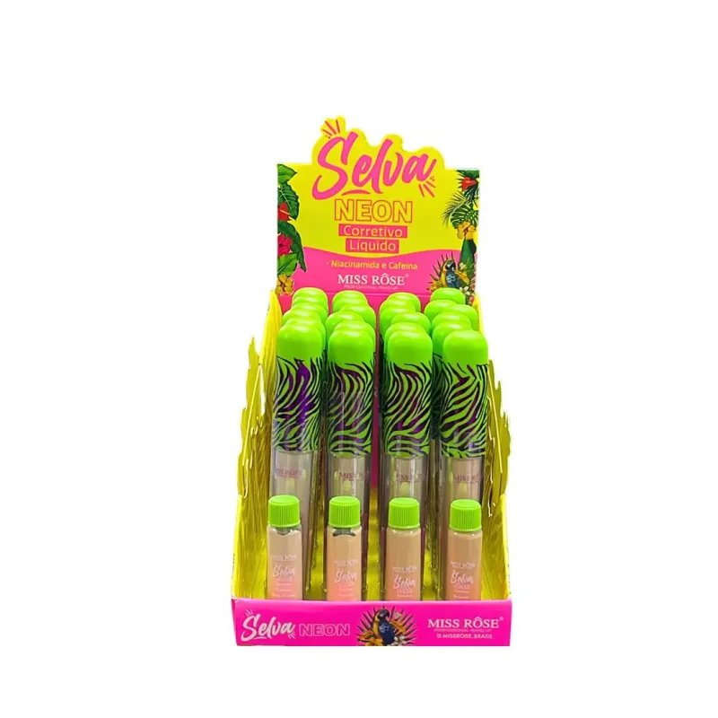 Corretivo Líquido Selva Neon C/24 Unid - Miss Rose (MR087B)