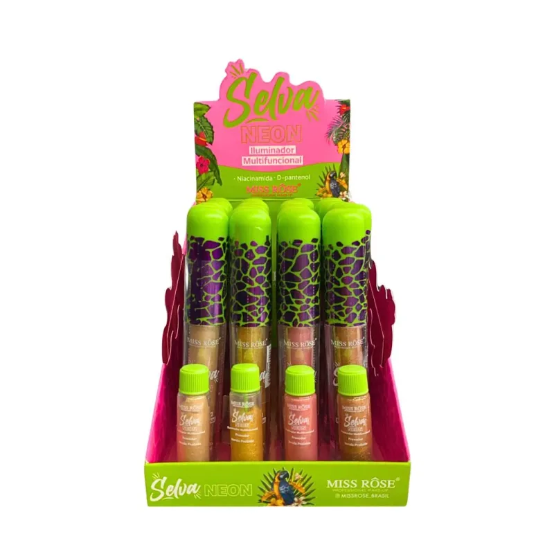 Iluminador Multifuncional Selva Neon C/24 Unid - Miss Rose (MR096)