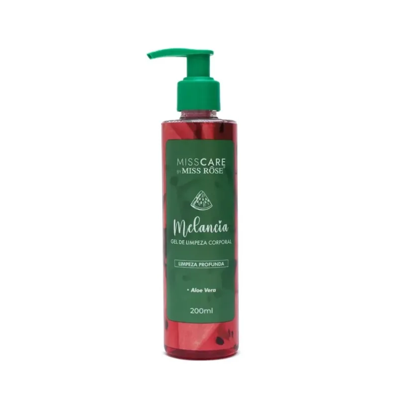 Gel de Limpeza Corporal Melancia 200ml - Miss Rose (MR108B)