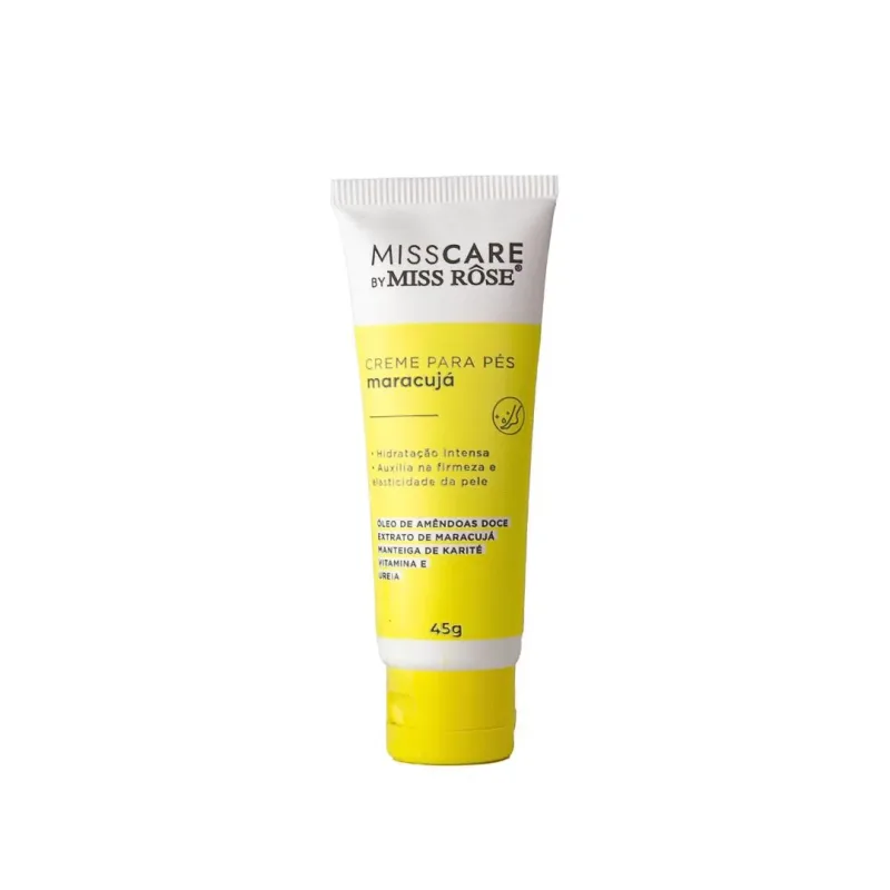 Creme Para Pés Maracujá 45g - Miss Rose (MR117C)