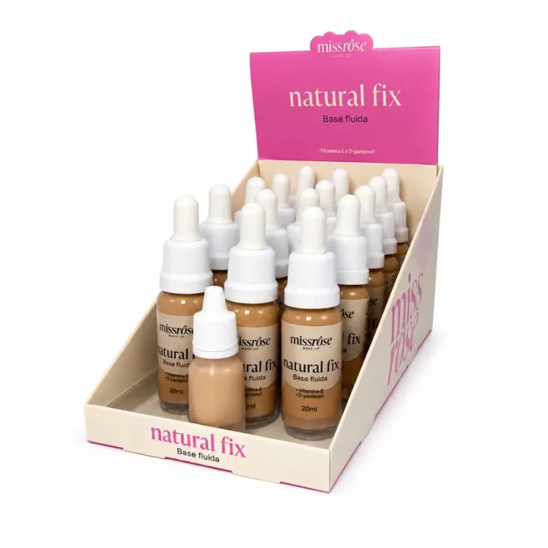 Box c/ 15 Base Fluida Natural Fix Miss Rôse Cor 03