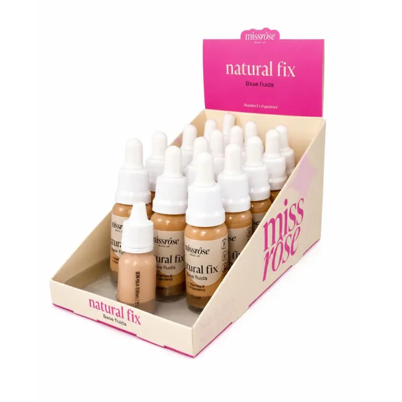 Box c/ 15 Base Fluida Natural Fix Miss Rôse Cor 05