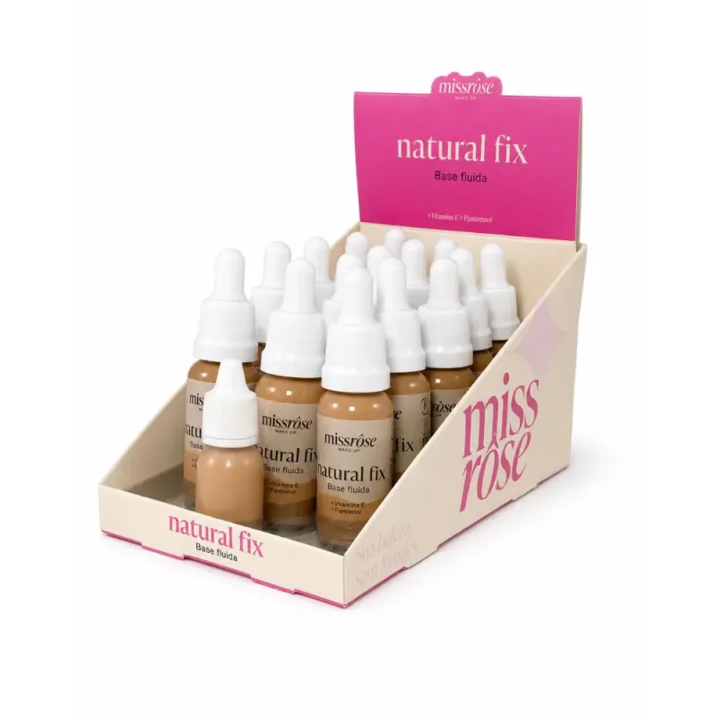 Box c/ 15 Base Fluida Natural Fix Miss Rôse Cor 06