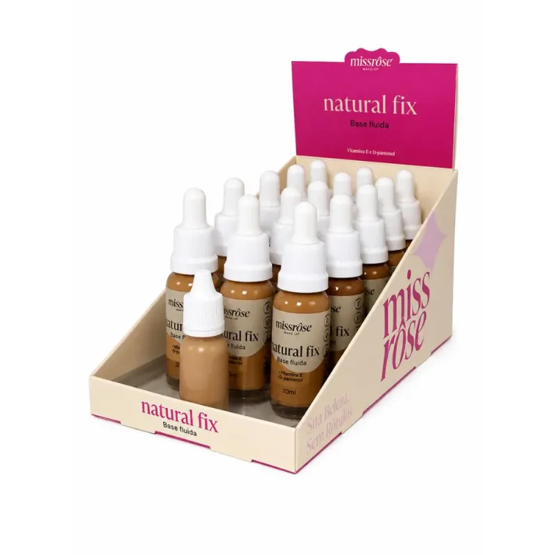 Box c/ 15 Base Fluida Natural Fix Miss Rôse Cor 07