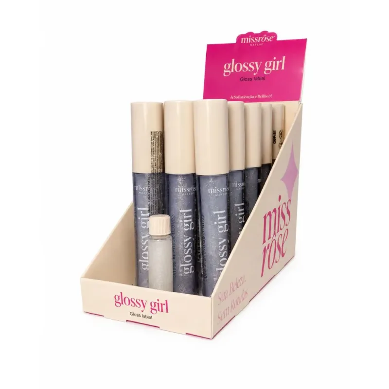 Box c/ 15 Gloss Labial Glossy Girl Miss Rôse Cor 01