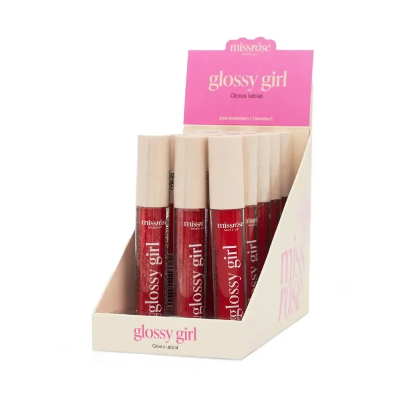Box c/ 15 Gloss Labial Glossy Girl Miss Rôse Cor 03