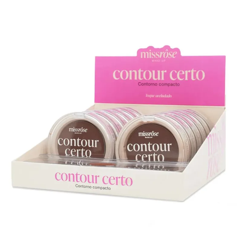 Box c/ 12 Contorno Facial Contour Certo Miss Rôse Cor 04