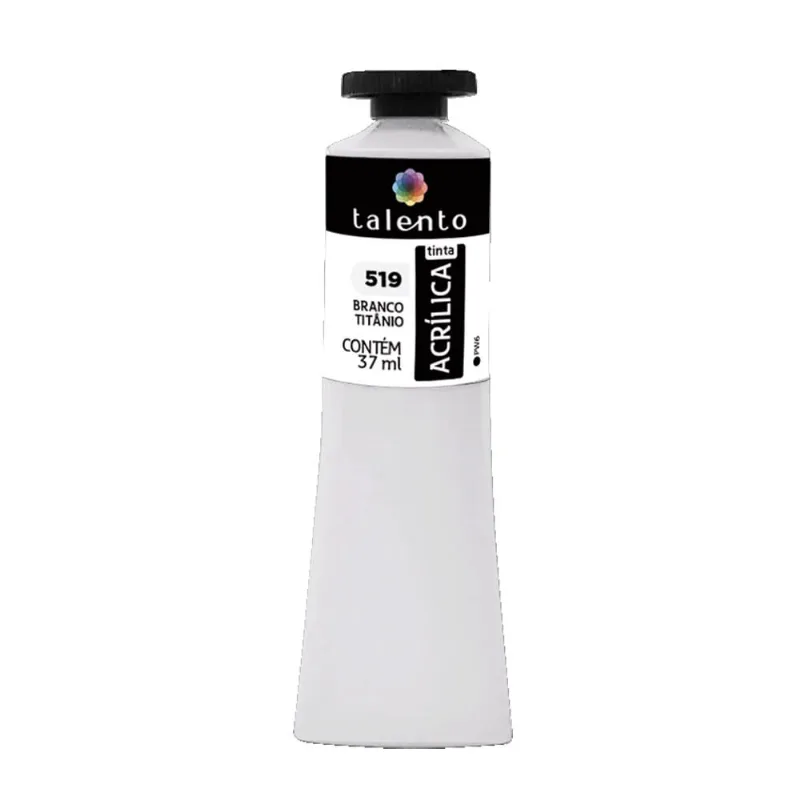 Tinta Acrílica para Tela Talento 37ml 519 Branca