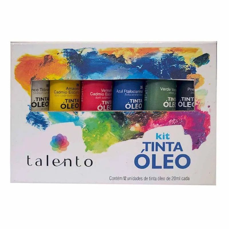 Tinta Oleo Talento Com 12 Cores 20ml