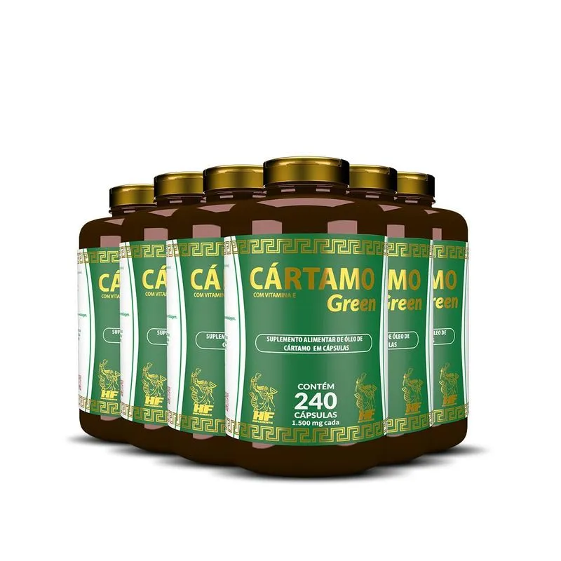 6x Cartamo Com Vitamina E 240 Capsulas Hf Suplementos