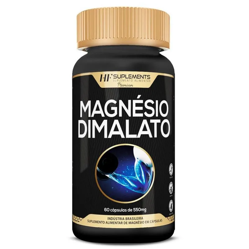 Magnésio Dimalato Premium 260mg 60 Caps Hf Suplements