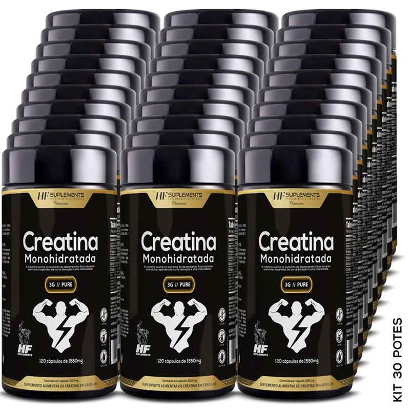 30X creatina monohidrata 3G pure 120CAPS 1550MG atacado