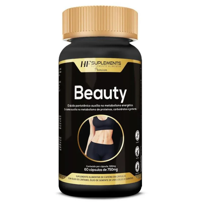 Beauty Cartamo Uva E Girassol 750 Mg 60Caps Hf Suplements