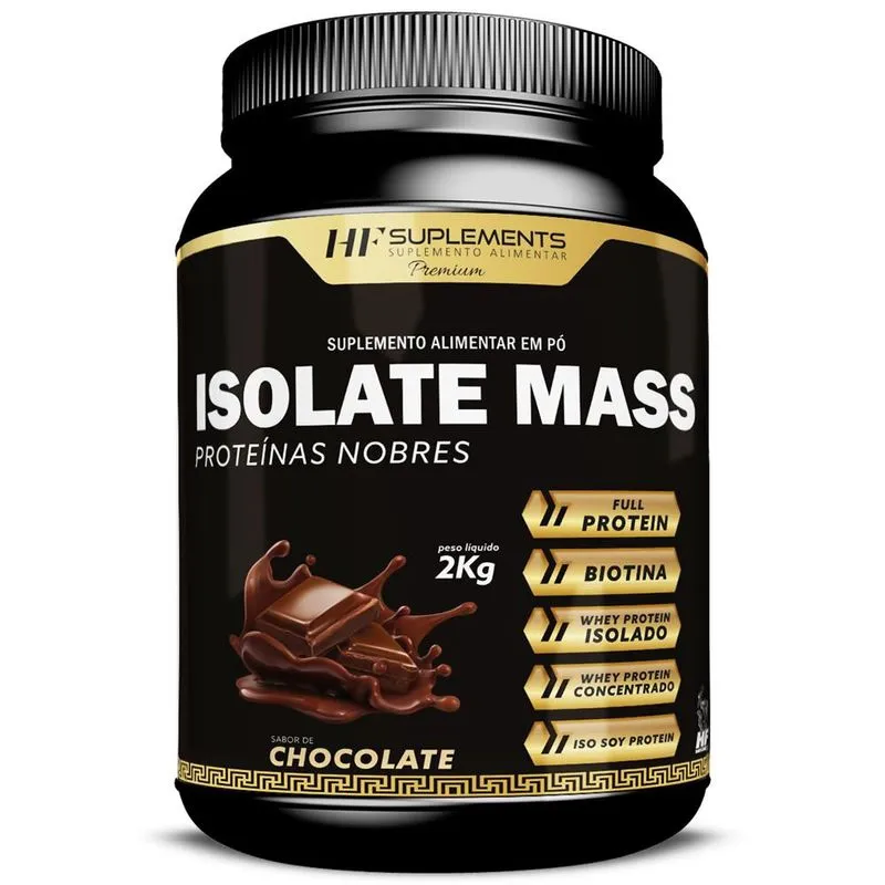 Isolate mass hipercalorico proteinas nobres 2KG chocolate