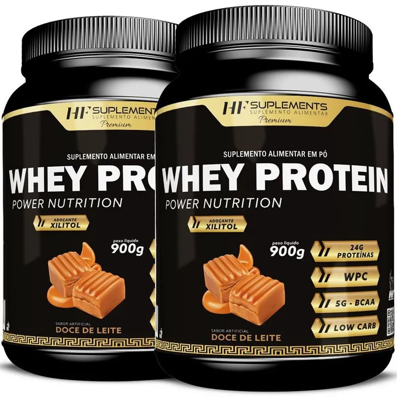 2x whey protein power nutrition doce de leite 900G