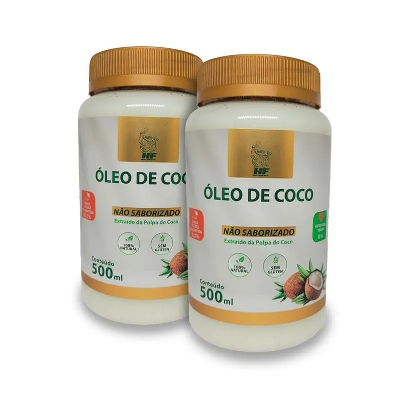 2x Oleo De Coco Organico Nao Saborizado Hf Suplementos