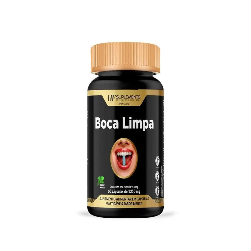 Boca Limpa Hf Suplements 1350mg 60capsulas Mastigaveis Menta