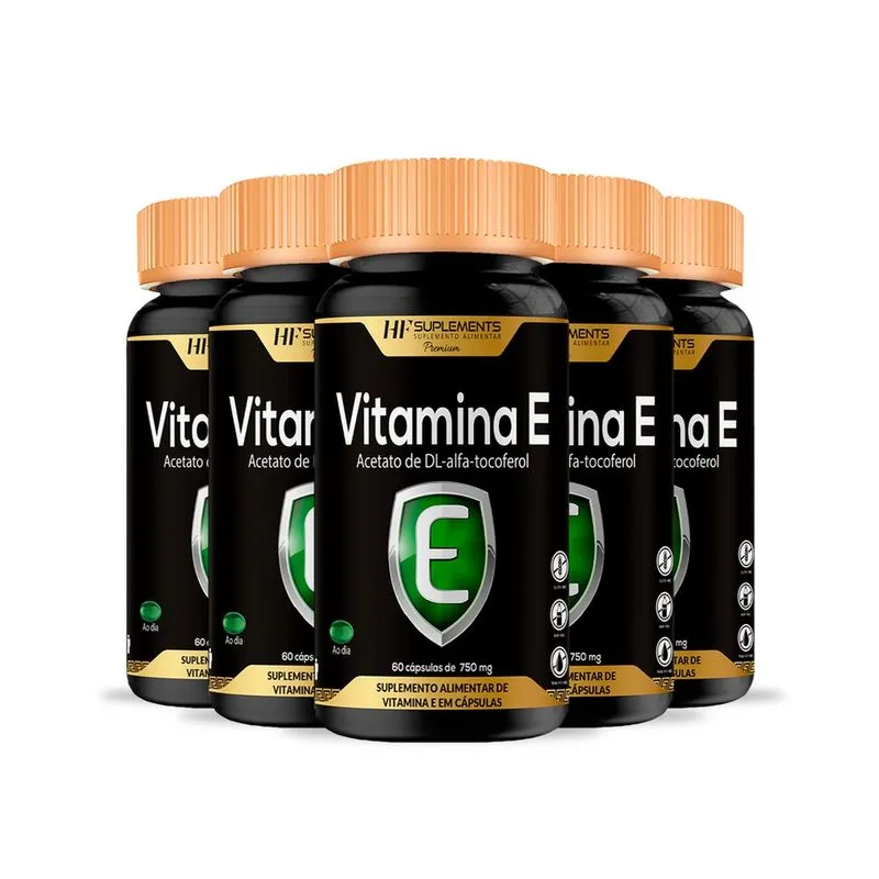 5X vitamina E 400UI alfa tocoferol 60 caps hf suplements