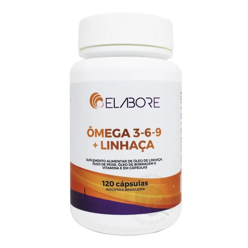 Ômega 3-6-9 + linhaça elabore com 120 cápsulas