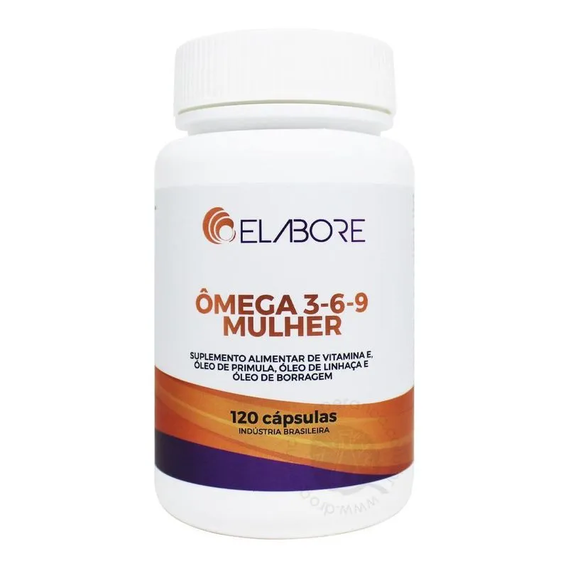 Ômega 3-6-9 mulher elabore com 120 cápsulas