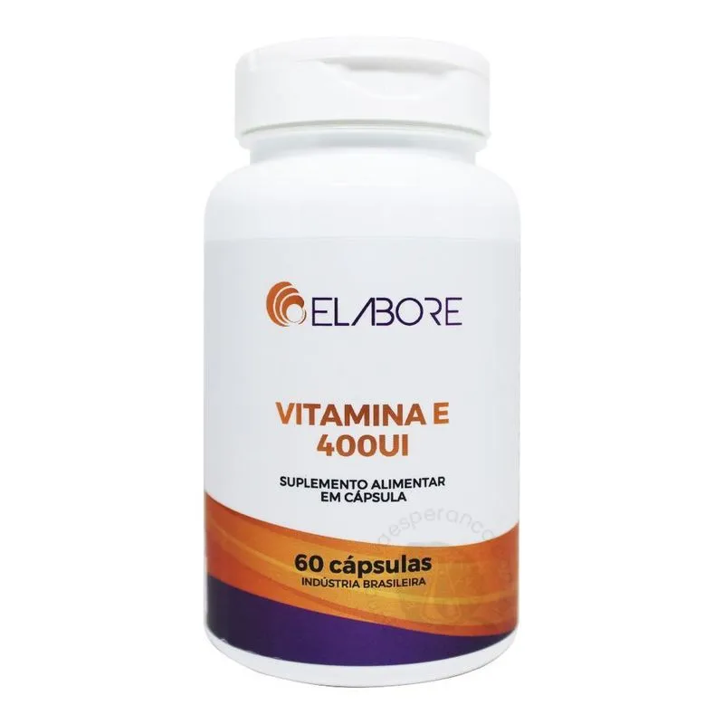 Vitamina E 400UI elabore com 60 cápsulas