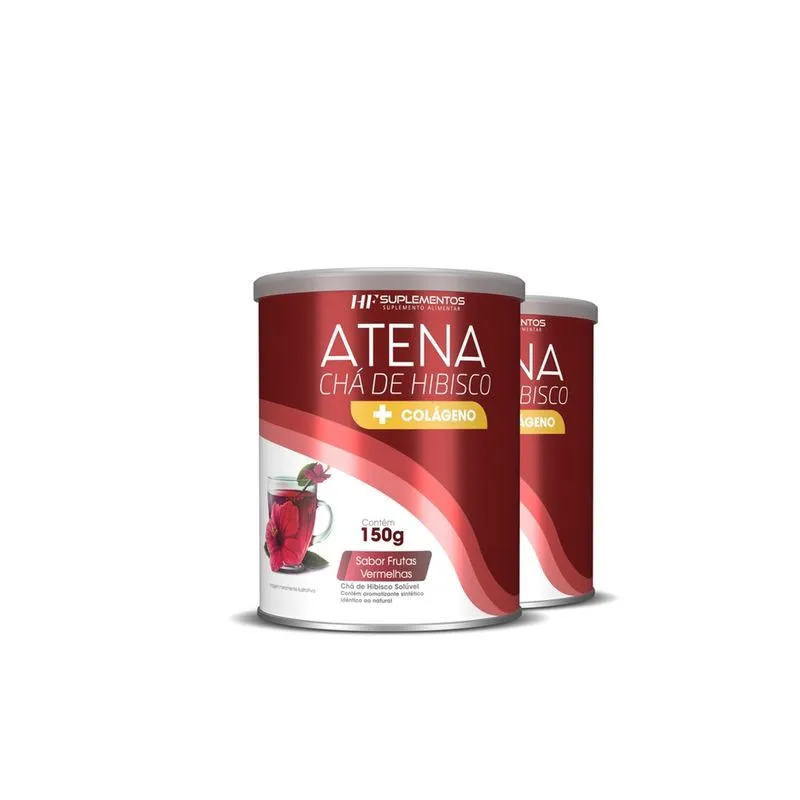 2X atena chá de hibisco + colageno hf suplementos