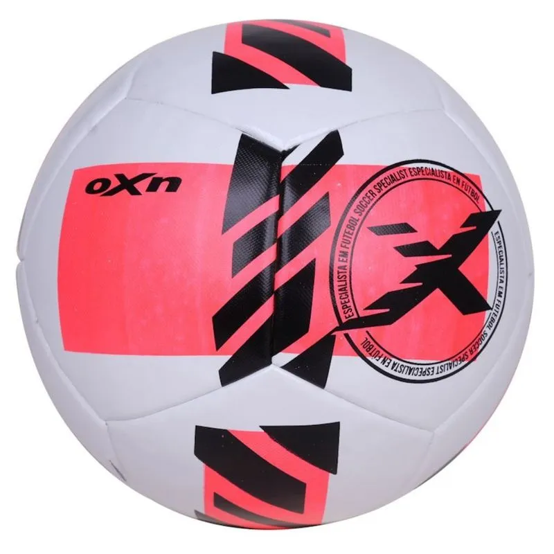 Bola de Futebol oxn Agilis Fuse tam 5 Branco com Coral