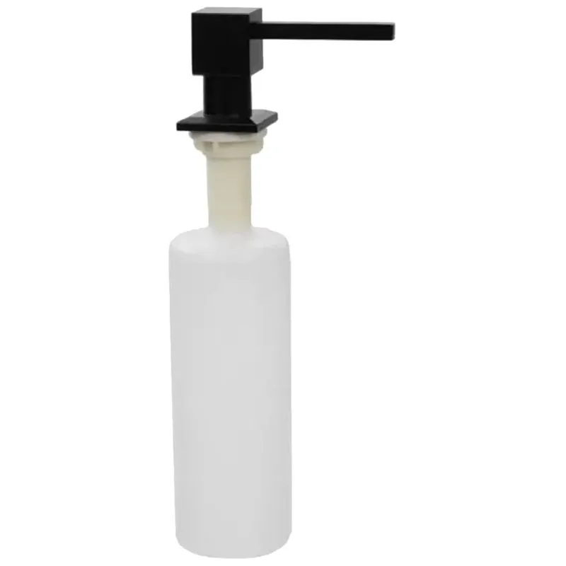 Dispenser Dosador De Embutir Aço Inox Quadrado Preto 500ml - Dis-001-500 - Stillus Home Stillus Home