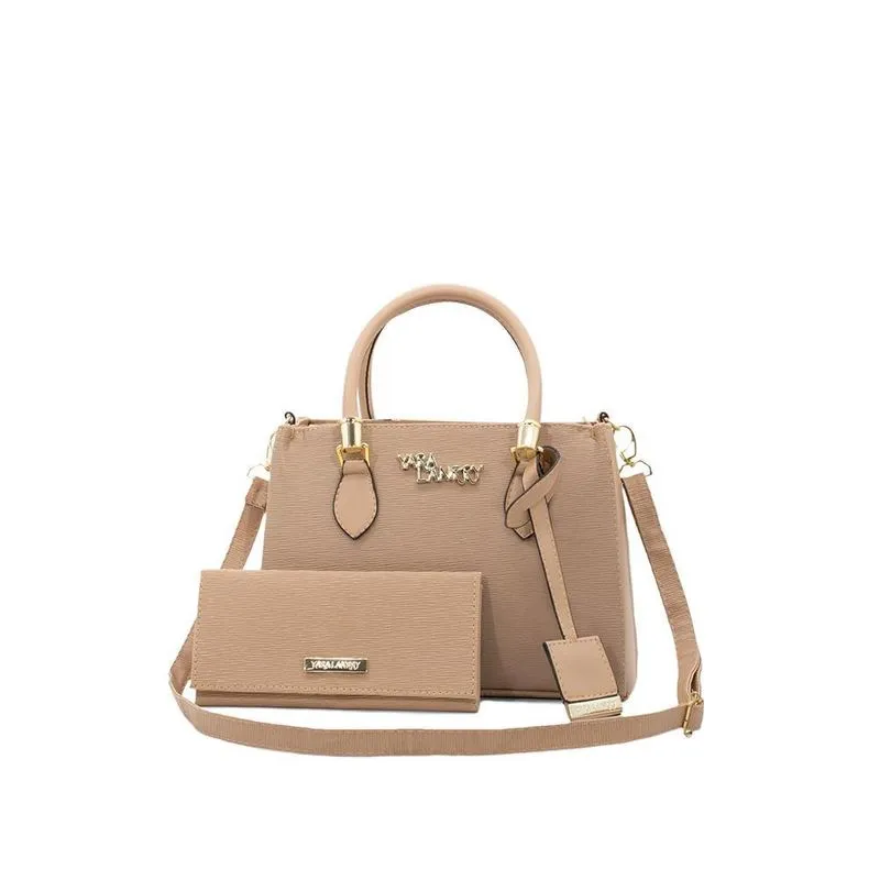 Kit Bolsa Lorena Baby + Carteira Cor Nude