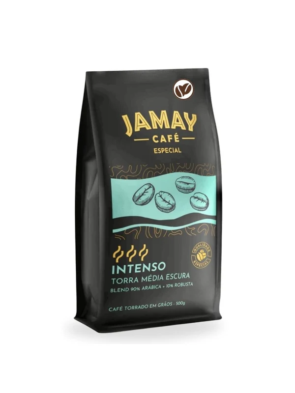 JAMAY Café Intenso GRÃOS Sachê 500g