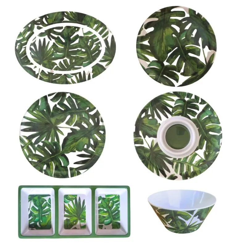 Jogo de Jantar 16 Peças Amazônia Melamina (Material Sintético)