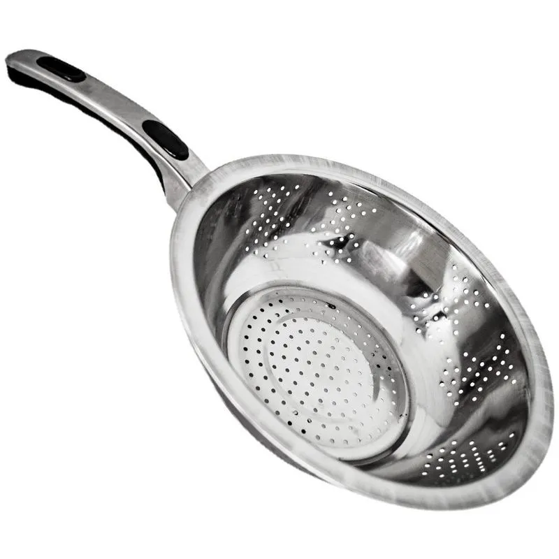 Escorredor De Massas De Inox Com Cabo 37x24cm