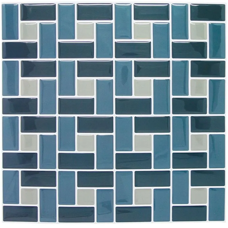 Azulejo Decor 25,4x25,4cm Ret Azuis - Tt Brasil