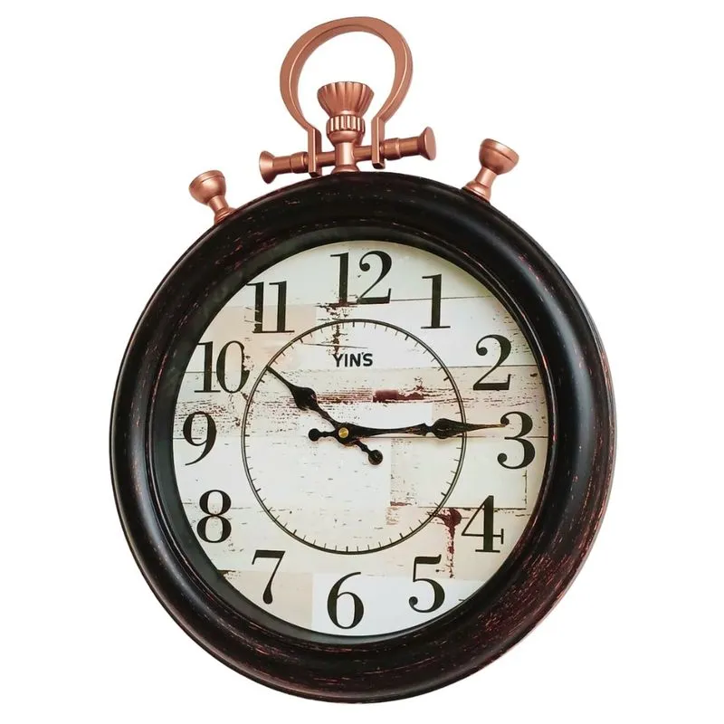 Relógio de Parede Vintage Retrô Modelo Relógio de Bolso 40,6x31cm