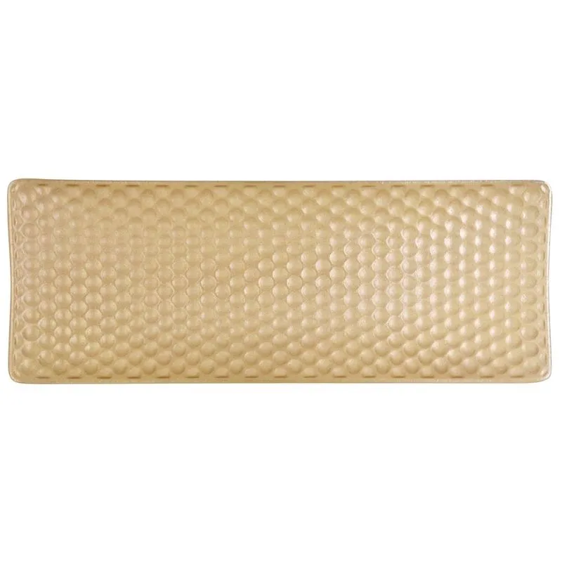 Bandeja Decorativa Retangular 34,5x3x13cm Dourada - Yin´S Home