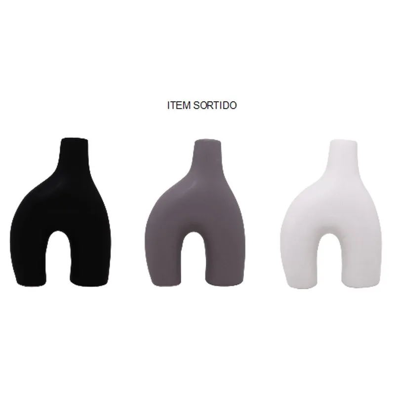 Vaso De Ceramica Nordico 13x5,5x19,5cm - Sortido Ct4062 - Tt Brasil