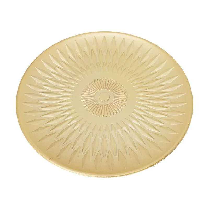 Centro De Mesa Dourado Redondo Losangos 35x35cm - Sortido Ct4487 - Yin´S Home