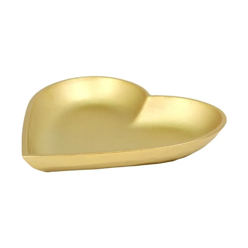 Centro De Mesa Dourado Coraçao 21x20,5cm Ct4491 -Yin´S Home